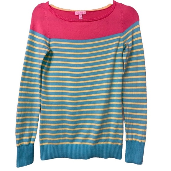 Lilly Pulitzer Maria BoatNeck Striped Pullover Sweater Size S - Picture 1 of 11